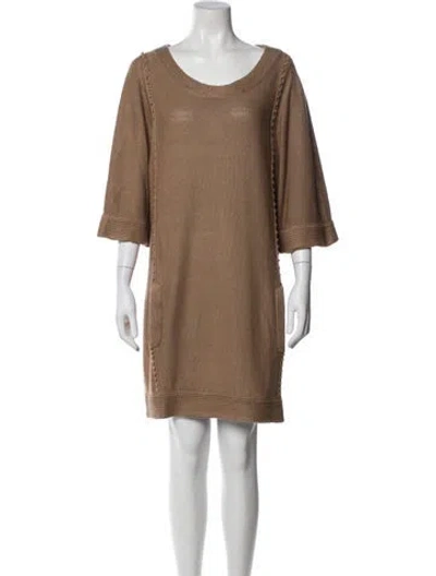 Pre-owned 3.1 Phillip Lim Linen Mini Dress In Brown
