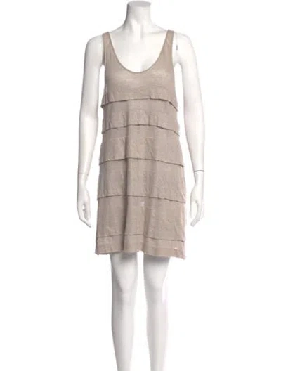 Pre-owned 3.1 Phillip Lim Linen Mini Dress In Gray