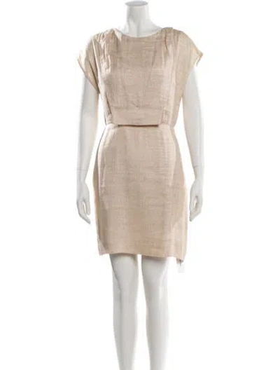 Pre-owned 3.1 Phillip Lim Linen Mini Dress In Neutral