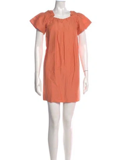 Pre-owned 3.1 Phillip Lim Linen Mini Dress In Orange