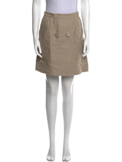 Pre-owned 3.1 Phillip Lim Linen Mini Skirt In Brown