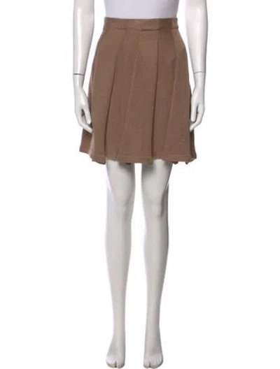 Pre-owned 3.1 Phillip Lim Linen Mini Skirt In Brown