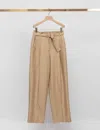 3.1 Phillip Lim Linen Plaid Wide Leg Belted Pants In Multi