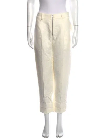 Pre-owned 3.1 Phillip Lim Linen Straight Leg Pants In Neutral