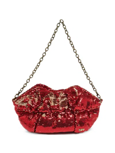 Pre-owned 3.1 Phillip Lim Lips Sequin Shoulder Bag In Red