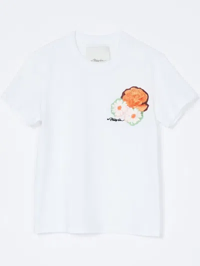 3.1 Phillip Lim Logo-embroidered T-shirt In White