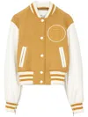 3.1 Phillip Lim Logo-patch Knitted Bomber Jacket In Yellow