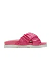 3.1 Phillip Lim Crisscross Ruched Satin Pool Sandals In Pink