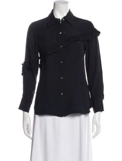 Pre-owned 3.1 Phillip Lim Long Sleeve Blouse In Black