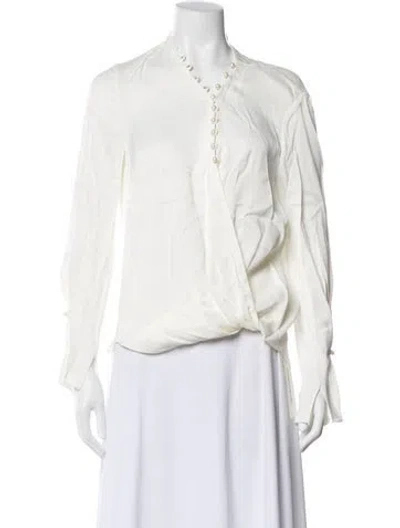 Pre-owned 3.1 Phillip Lim Long Sleeve Blouse In Neutral
