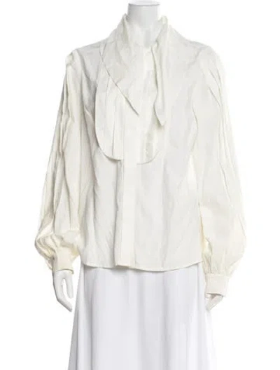 Pre-owned 3.1 Phillip Lim Long Sleeve Blouse In Neutral
