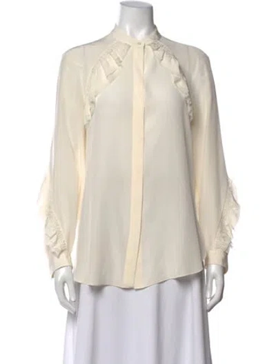 Pre-owned 3.1 Phillip Lim Long Sleeve Blouse In Neutrals