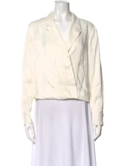 Pre-owned 3.1 Phillip Lim Long Sleeve Blouse In White