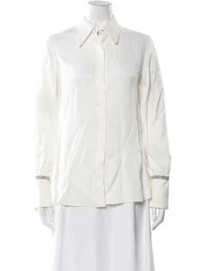 Pre-owned 3.1 Phillip Lim Long Sleeve Blouse In White