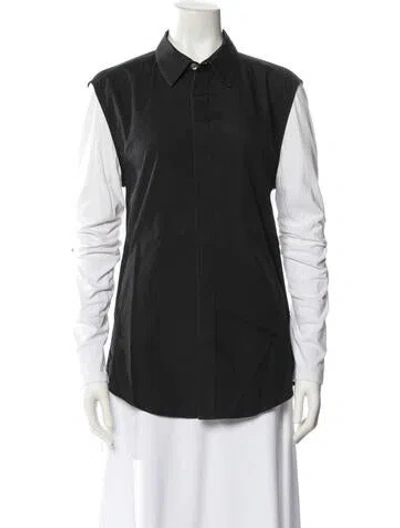 Pre-owned 3.1 Phillip Lim Long Sleeve Button-up Top In Black