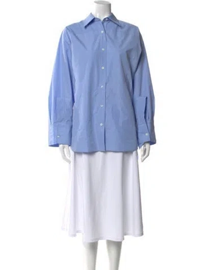 Pre-owned 3.1 Phillip Lim Long Sleeve Button-up Top In Blue