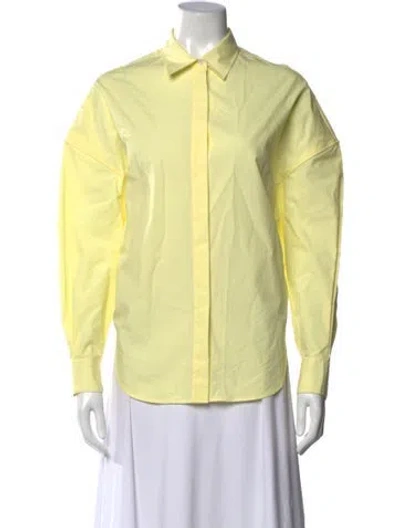 Pre-owned 3.1 Phillip Lim Long Sleeve Button-up Top In Yellow