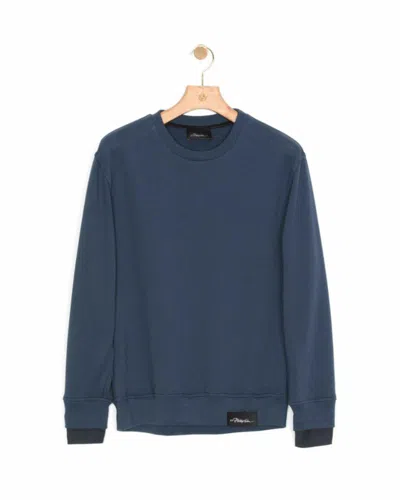 3.1 Phillip Lim Long Sleeve Classic Crewneck Sweatshirt In Gry Melange
