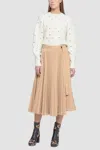 3.1 Phillip Lim Long Sleeve Crew Neck Embellished Pullover In White