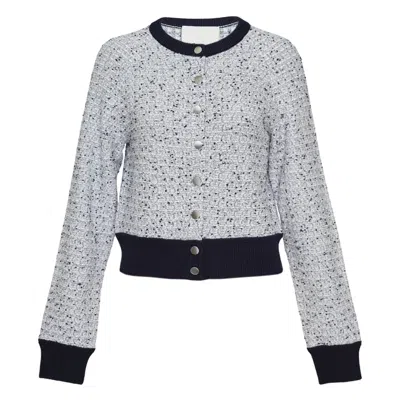 3.1 Phillip Lim Long Sleeve Crew Neck Raglan Cardigan In Gray