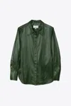 3.1 Phillip Lim Long Sleeve Fluid Tailored Blouse In Green