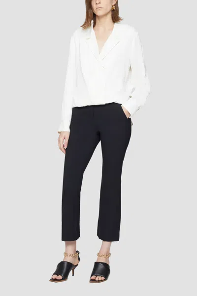 3.1 Phillip Lim Long Sleeve Satin Tuxedo Blouse In Blue
