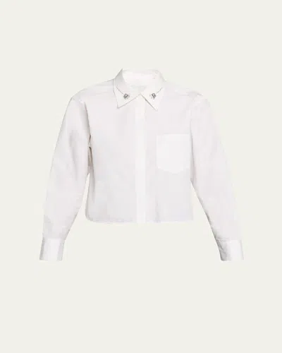 3.1 Phillip Lim Long-sleeve Shirt With Embellished Collar In White