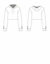 3.1 Phillip Lim Ls Cropped Hoodie W Poplin Combo