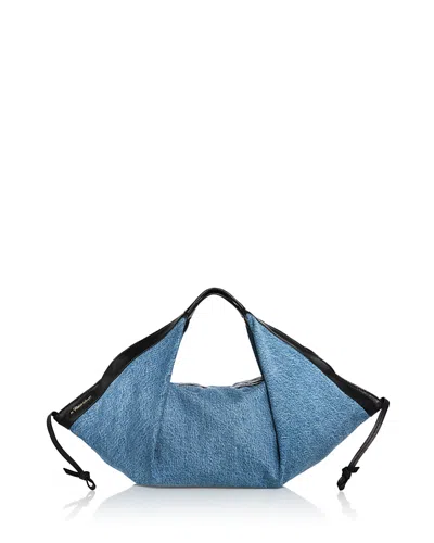 3.1 Phillip Lim Luna Medium Indigo Blue Handbag In White