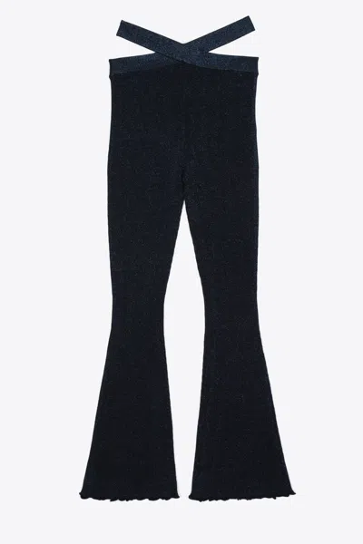 3.1 Phillip Lim Lurex Wide Leg Knit Pant