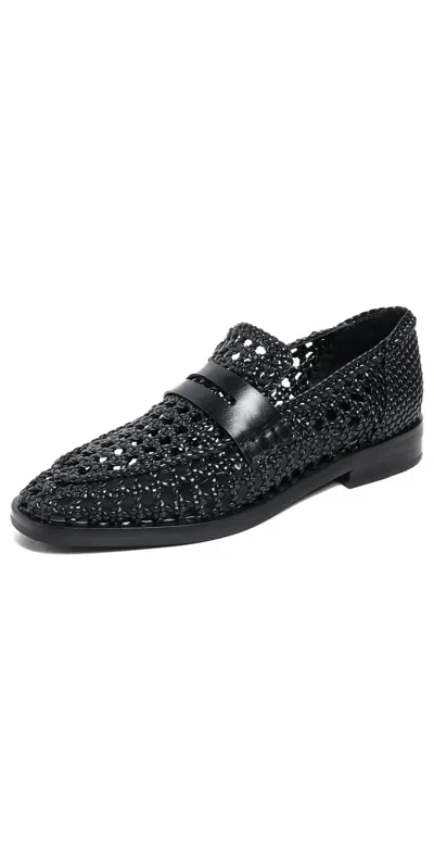 3.1 Phillip Lim Alexa Macrame Leather Loafers In Black
