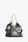 3.1 Phillip Lim Macrame Mini Sac With Flowers Blk Multi