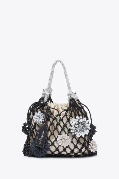 3.1 PHILLIP LIM MACRAME MINI SAC WITH FLOWERS