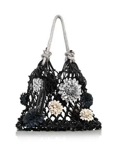 3.1 PHILLIP LIM MACRAME MINI SAC WITH FLOWERS