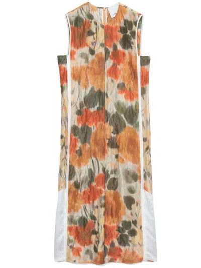 3.1 Phillip Lim Marigold Abstract-pattern Print Dress In Neutrals