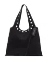 3.1 Phillip Lim Washed Denim Market Tote With Studs Washed Blk In Black