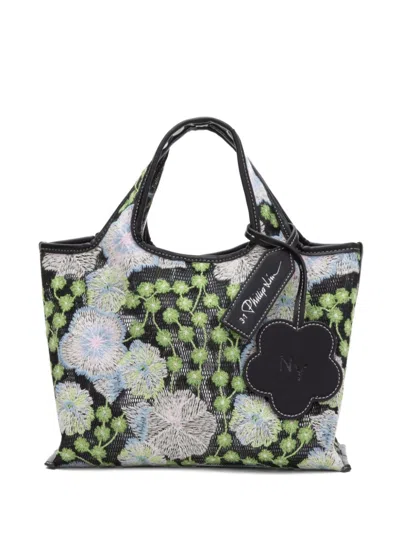 3.1 Phillip Lim Market Floral-embroidered Tote Bag In Black