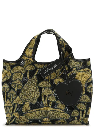 3.1 Phillip Lim Market Mini Mushroom-embroidered Pvc Tote In Multicoloured