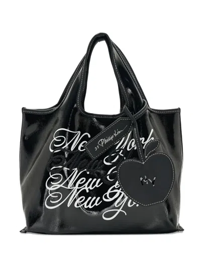 3.1 Phillip Lim Market Patent Leather Tote Bag In Black