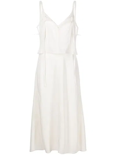 3.1 Phillip Lim Matte Viscose Cami Dress With Deconstructed Layers In Red