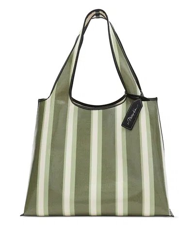 3.1 Phillip Lim Medium Dual Stripe Cotton Market Tote Bag In Green