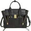 3.1 Phillip Lim Medium Pashli Satchel In Black/gold Hdwr