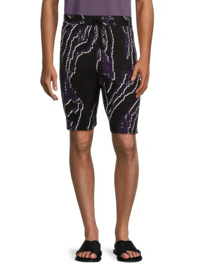 3.1 Phillip Lim Men's Abstract Print Shorts In Midnight Blue Multi