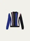 3.1 Phillip Lim Men's Block Stripe Pointelle Sweater In Blk Multi