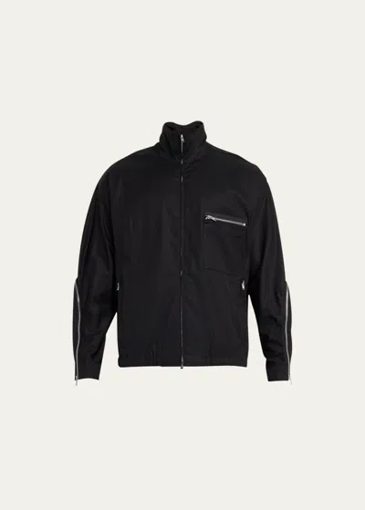 3.1 Phillip Lim Men's Curve-zip Blouson Jacket In Black