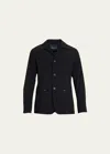 3.1 Phillip Lim Men's Zip-pocket Work Jacket In Black