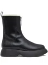3.1 Phillip Lim Mercer Leather Combat Boots In Black