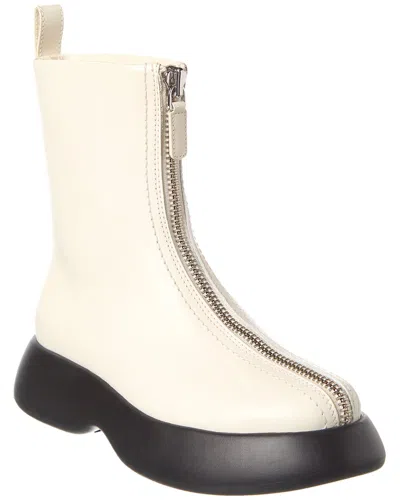 3.1 Phillip Lim Mercer Zip Leather Combat Boot In White