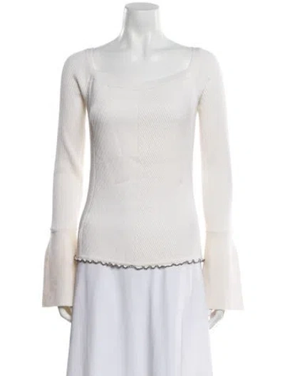 Pre-owned 3.1 Phillip Lim Merino Wool Bateau Neckline Sweater In Neutral