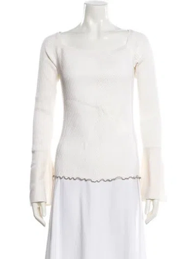 Pre-owned 3.1 Phillip Lim Merino Wool Bateau Neckline Sweater W/ Tags In Neutral
